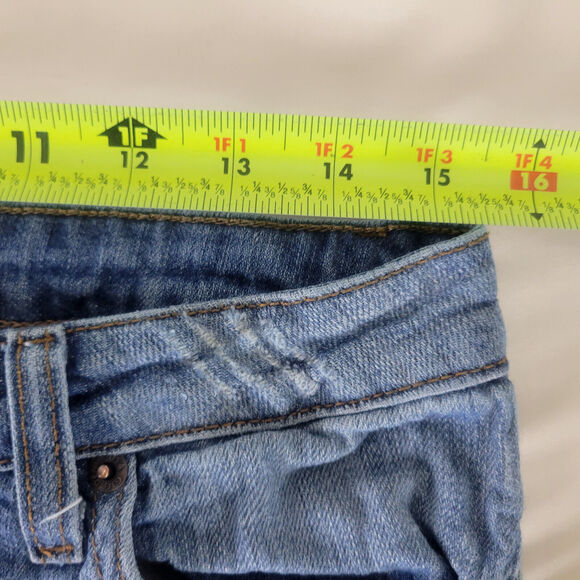 GJG Jeans Juniors 9 Blue Denim Low‎ Rise Womens Destroyed Skinny Leg Distressed - Picture 4 of 16